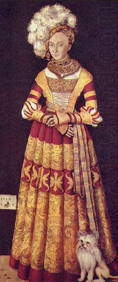 Lucas  Cranach Portrat der Herzogin Katharina von Mecklenburg oil painting picture